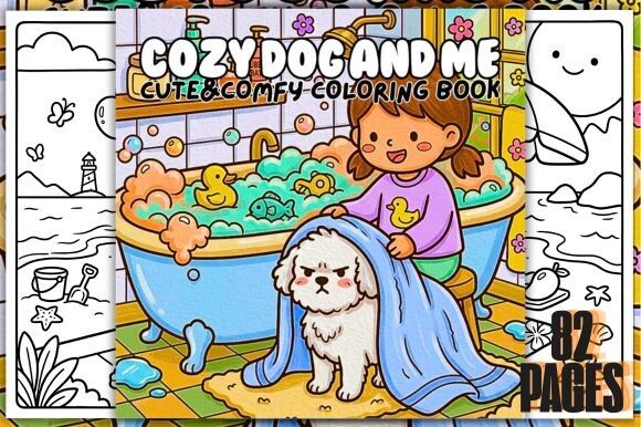 Cozy Dog and Me Cute&Cozy Coloring Book