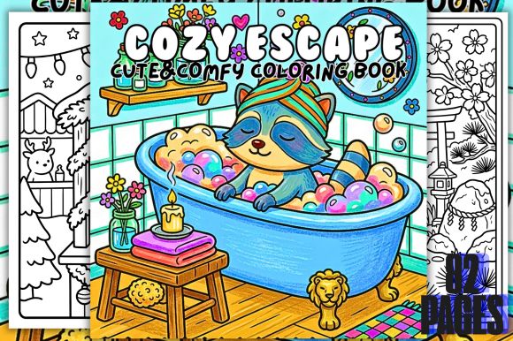 Cozy Escape Cute&Comfy Coloring Book