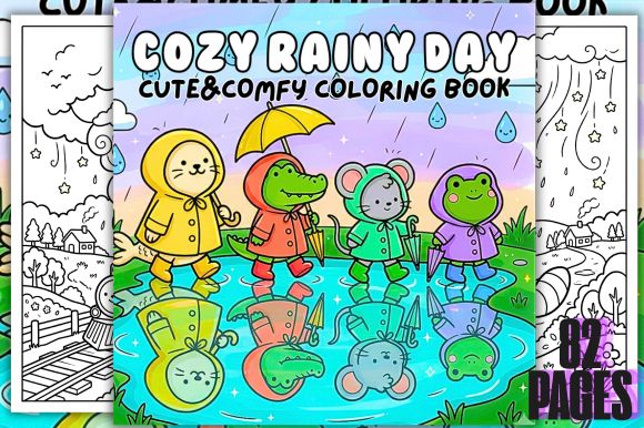Cozy Rainy Day Cute&Comfy Coloring Book