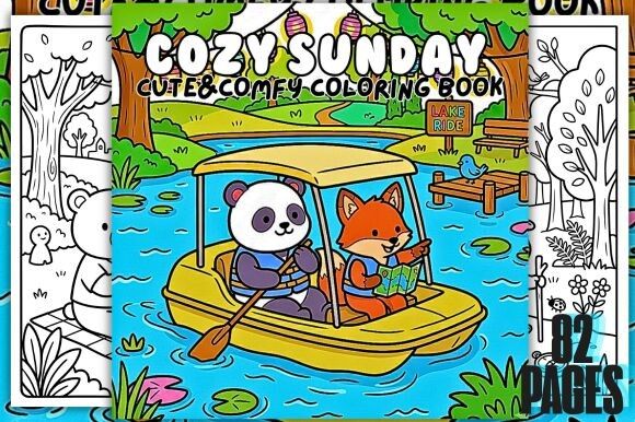 Cozy Sunday Cute&Comfy Coloring Book