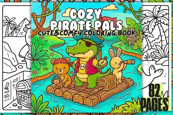 Cozy Pirate Pals Coloring Book