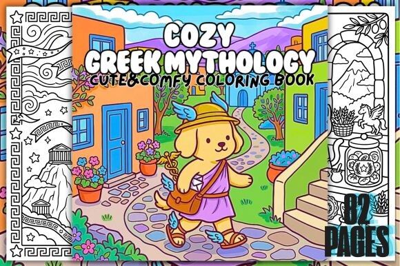 Cozy Greek Mythology Coloring Book