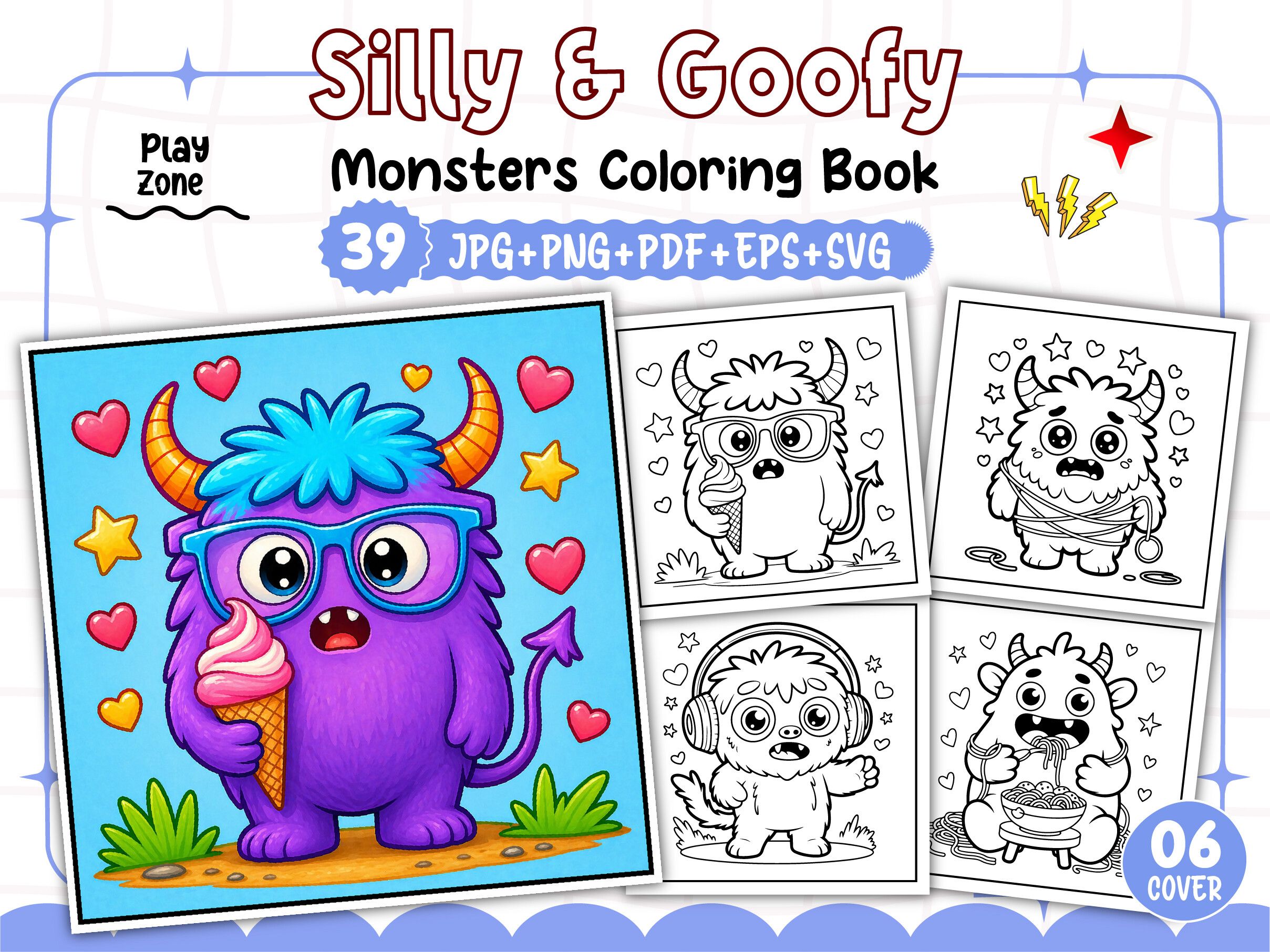 Silly & Goofy Monsters Coloring Pages